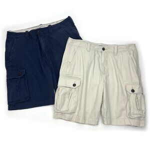 American Eagle Classic Vintage Cargo Shorts Lot Mens 36